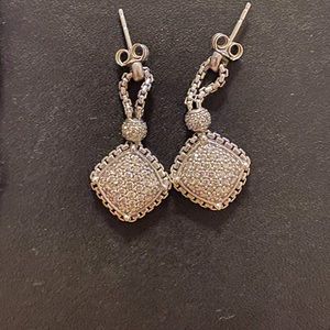 Authentic pave diamond DY earrings.